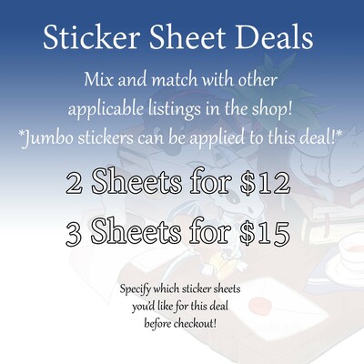 Sticker sheet / jumbo sticker deals