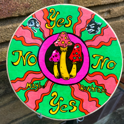 Retro hand-painted wooden pendulum board