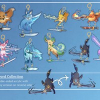 Eeveelution Swords Acrylic Keychains - Thumbnail 1