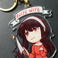 Knife Wife Acrylic Keychain - Thumbnail 1