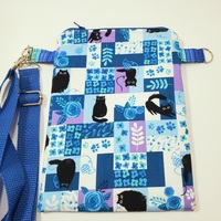 Black Cat Patchwork Crossbody Bag - Thumbnail 1