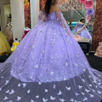 Mermaid Ball Gown Lace Prom Dresses With Lace Up - Thumbnail 1