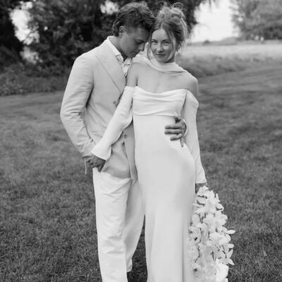 Elegant wedding dress, mermaid long sleeve bridal dress bridal gown - Thumbnail 1