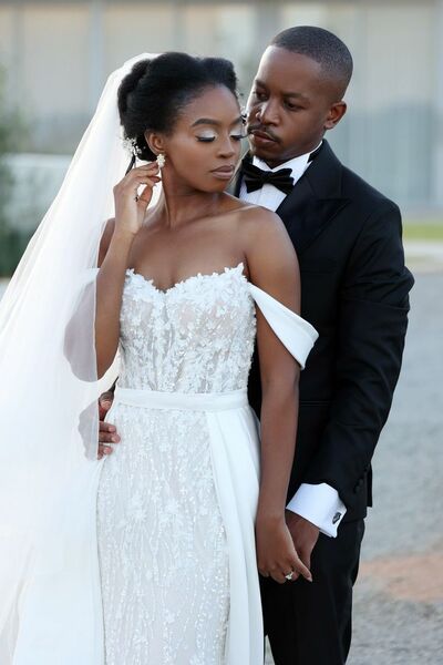 Elegant Wedding Dress, Mermaid Beading Crystals African Girls Bridal Dress Bridal Gown