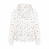 Sweet all-over printed puppy hooded sweatshirt cardigan jacket - Thumbnail 4