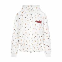 Sweet all-over printed puppy hooded sweatshirt cardigan jacket - Thumbnail 3