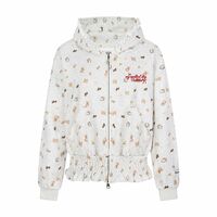 Sweet all-over printed puppy hooded sweatshirt cardigan jacket - Thumbnail 6