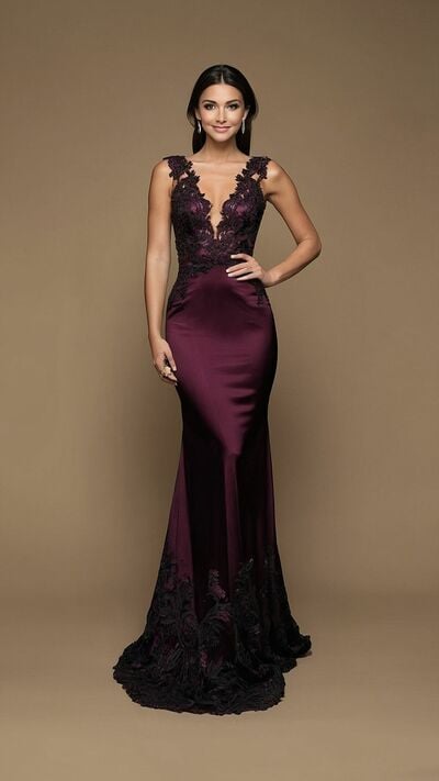 Elegant Wine Red Burgundy Mermaid Lace Mother Of The Bride/ Groom Dresses Formal Evening Dress