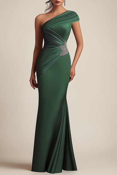 Elegant Emerald Green Mermaid Beading Mother Of The Bride/ Groom Dresses Formal Evening Dress