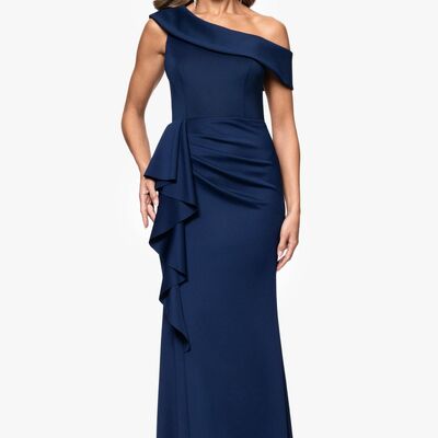 Elegant navy blue mermaid satin mother of the bride/ groom dresses formal evening dress