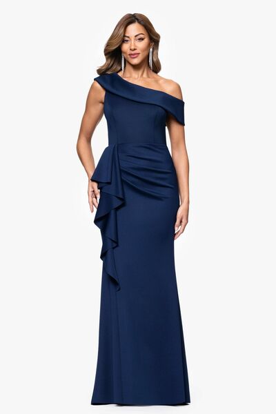 Elegant Navy Blue Mermaid Satin Mother Of The Bride/ Groom Dresses Formal Evening Dress