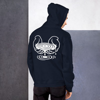 Metamelos "Drip Signal" Hoodie  Embroidered Static Skull Front, Record Pool Back Print - Thumbnail 9