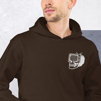 Metamelos "Drip Signal" Hoodie  Embroidered Static Skull Front, Record Pool Back Print - Thumbnail 14