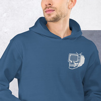 Metamelos "Drip Signal" Hoodie  Embroidered Static Skull Front, Record Pool Back Print - Thumbnail 18