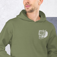 Metamelos "Drip Signal" Hoodie  Embroidered Static Skull Front, Record Pool Back Print - Thumbnail 20