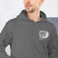 Metamelos "Drip Signal" Hoodie  Embroidered Static Skull Front, Record Pool Back Print - Thumbnail 23