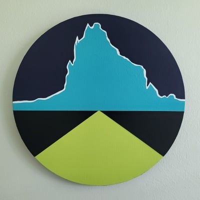 Shiprock - original painting, circle