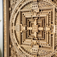 STEREOWOOD Kalachakra Mandala Multi-Layer Wall Art, Mandala Laser Cut, Rustic Home Wood Wall Art, 3D wall art,Mandala Svg,Wood Mandala - Thumbnail 3