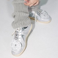 Lace Foral Silver Shoes - Thumbnail 3