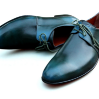 Crafted Leather Handmade Men Wholecut Oxfords Dress Shoes - Thumbnail 2