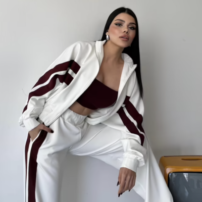 Striped tracksuit set 