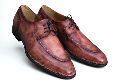 Crafted Leather Handmade Classic Brown Leather Dress Shoes