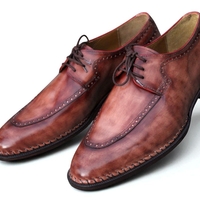 Crafted Leather Handmade Classic Brown Leather Dress Shoes - Thumbnail 1