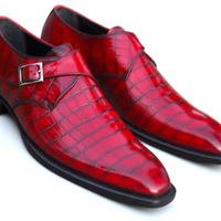 Crafted Leather Classic Red Crocodile/Alligator Leather Dress Shoes  - Thumbnail 2