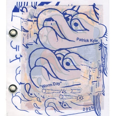 Worm day - risograph painting collection patrick kyle 2025