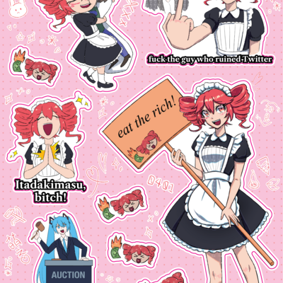 Billionaire cafe sticker sheet 