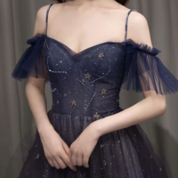 Off Shoulder Purple Sweetheart Floor Length Prom Dress - Thumbnail 2