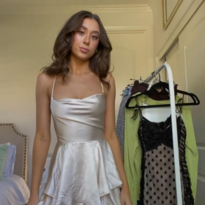 Spaghetti straps cute short homecoming dresses - Thumbnail 1