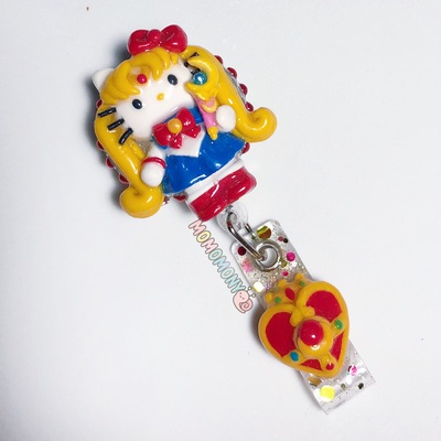  kitty sailor moon badge reel