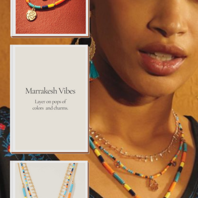 Saharan sunset layered necklace - final sale