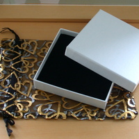 BOXED GIFT/ Sterling Silver Blue Opal & Cz Pendant & Chain/Blue Opal Necklace/Opal Jewellery/Opal Jewelry/UK - Thumbnail 4