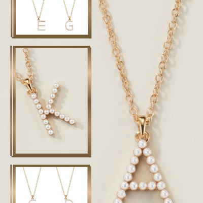 Pearly charm initial necklace - final sale - Thumbnail 4