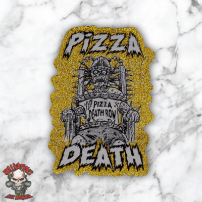 Pizza death official lasercut woven patches