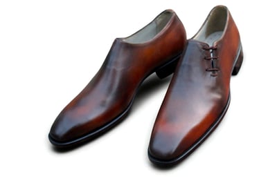 Crafted Leather Classic Men Brown Leather Side Laces Oxford Dress Shoes