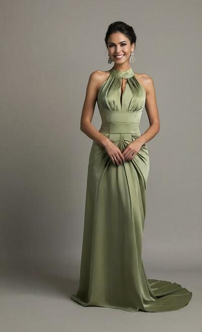 Elegant Mermaid Satin Prom Dress Evening Formal Gown