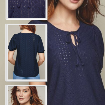 Eyelet top - final sale