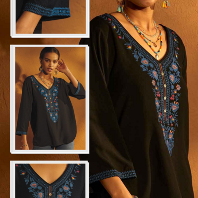 Embroidered tunic - final sale