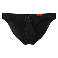 5PK Wholesale multi-color Men's sexy underwear waffle grooved quick-drying pouch briefs innerwear 2024-9 - Thumbnail 3