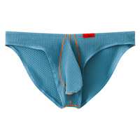 5PK Wholesale multi-color Men's sexy underwear waffle grooved quick-drying pouch briefs innerwear 2024-9 - Thumbnail 4