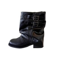 Thick-soled fashionable short boots - Thumbnail 4