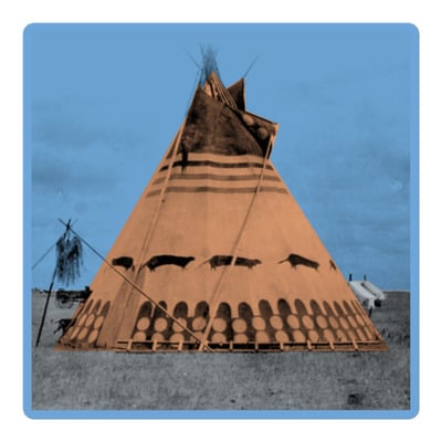 Pow wow vinyl sticker