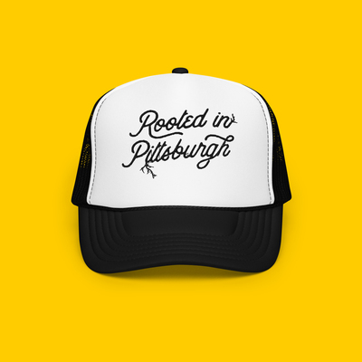 Script Logo Embroidered Foam Trucker Hat