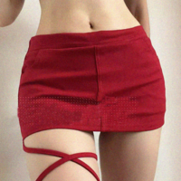 High waist anti-exposure skirt sexy strap hip skirt - Thumbnail 4