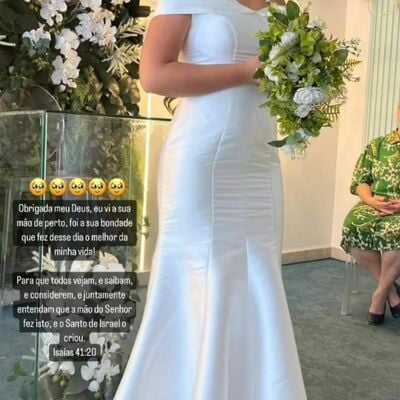 Elegant wedding dress, memraid satin bridal dress bridal gown