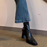 French retro slim boots ankle boots women's stretch boots 2 colors - Thumbnail 4