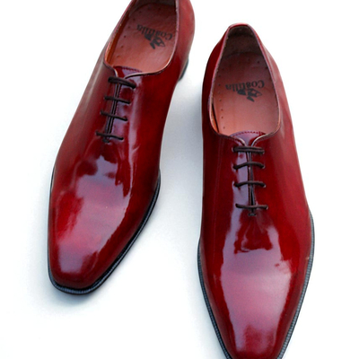 Crafted leather wholecut genuine leather oxford dress shoes - Thumbnail 3